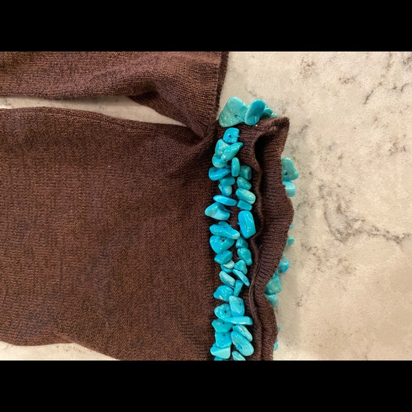 Georgina Brandolini shirt with turquoise beads! - Picture 2 of 6